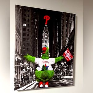 Phillies Fanatic-center city Philadelphia canvas print wall art size 16x20